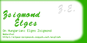 zsigmond elges business card